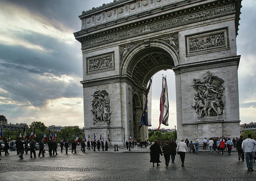 Bastille Day Arc de Triomphe Paris  Photograph by Chuck Kuhn