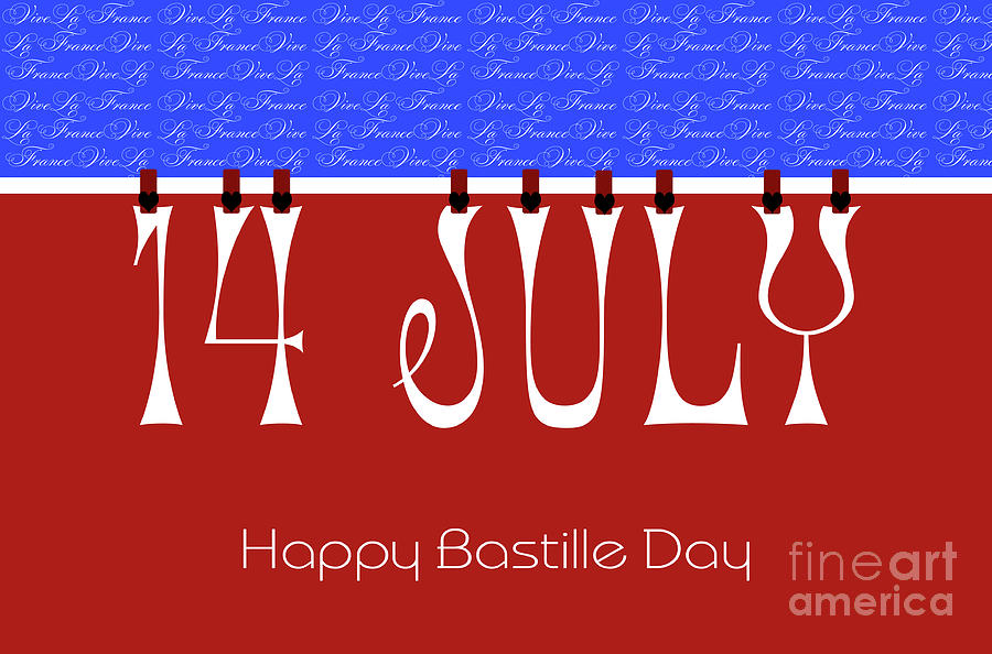 Bastille Day Bunting Wallpaper  Photograph by Milleflore Images