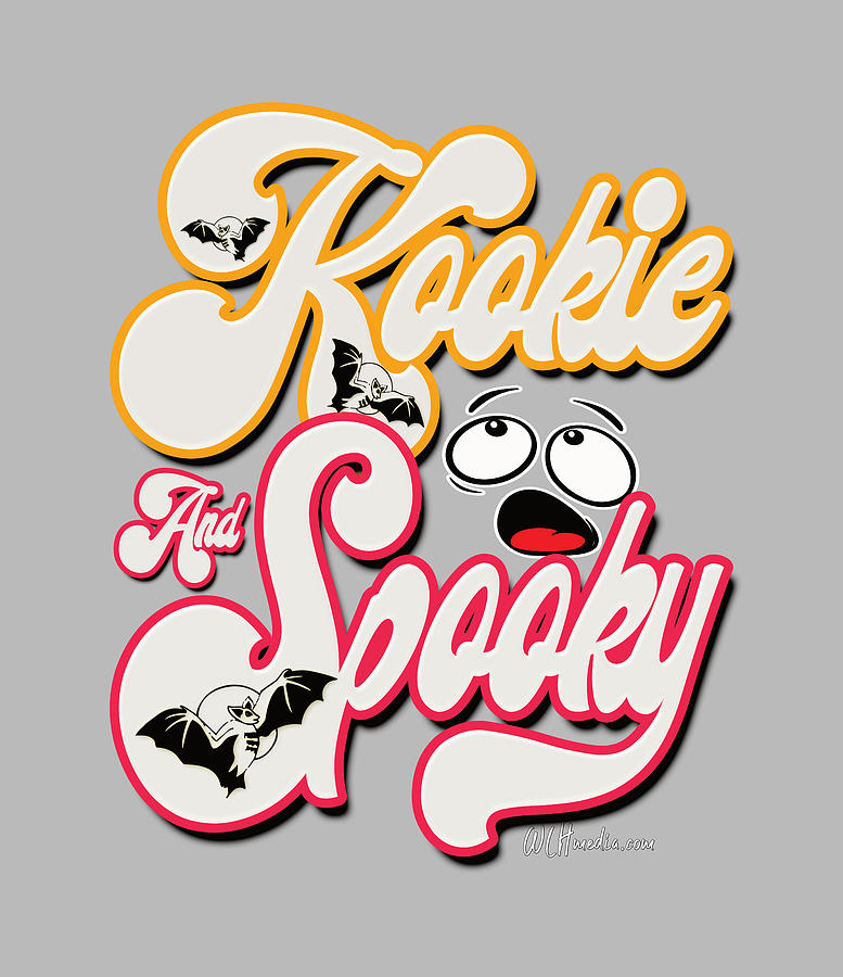 Bat Kookie and Spooky Fun Word Art  Digital Art by Walter Herrit