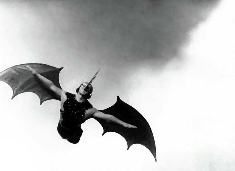 Bat-Man - Darkest Africa - 1930s Photograph by Sad Hill - Bizarre Los Angeles Archive