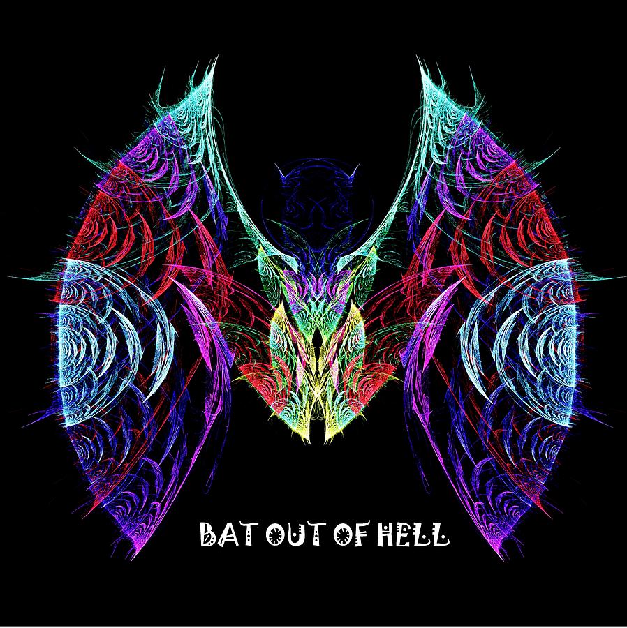 Bat Out of Hell Art Print Design for Wall Art, Accessories, and apparel Digital Art by Susanne McGinnis