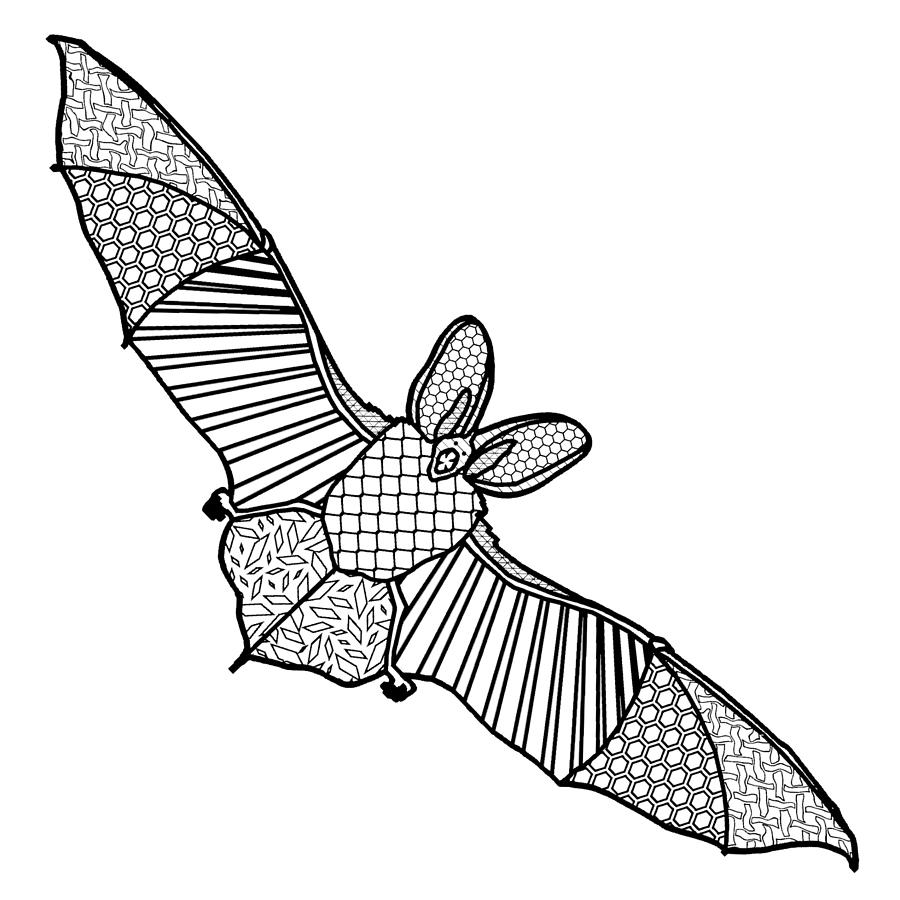 Bat Pattern Filled Animal Art Design Drawing Transparent PNG Motif Digital  Art by Richard Griffin - Pixels