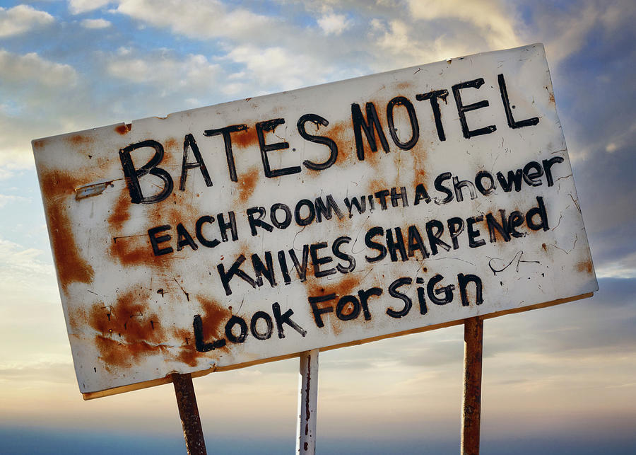 Bates Motel Sign - Amarillo - Route 66 Photograph by Susan Rissi Tregoning