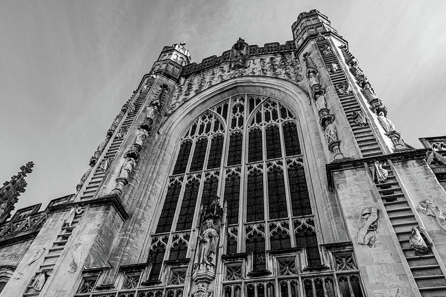Architecture Photograph - Bath Abbey Black and White by Scott Lyons