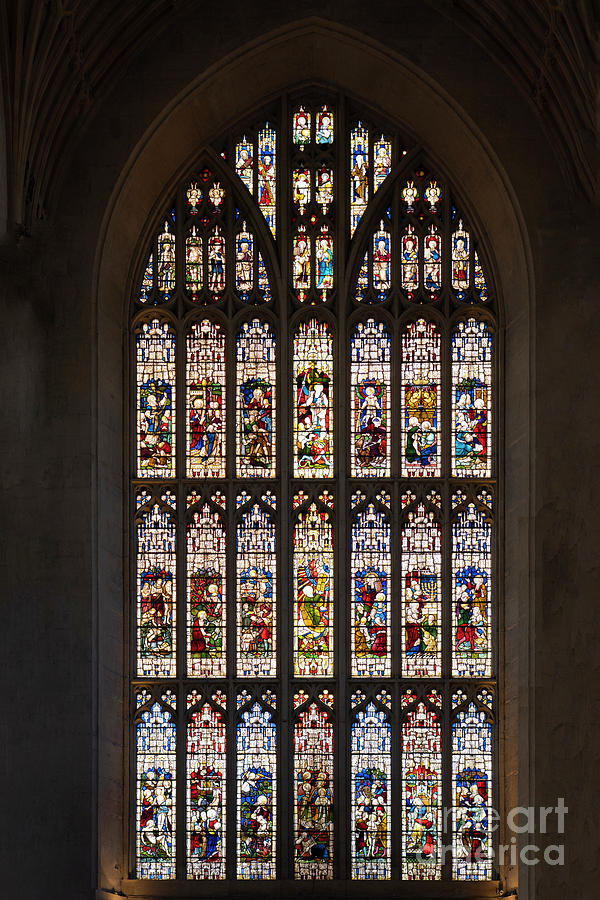 Bath Abbey Stained Glass Photograph by Wayne Moran