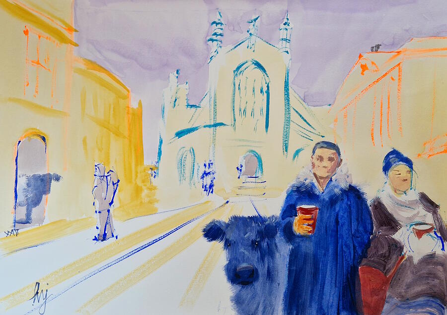 Bath Abbey Surreal Painting Mixed Media by Mike Jory