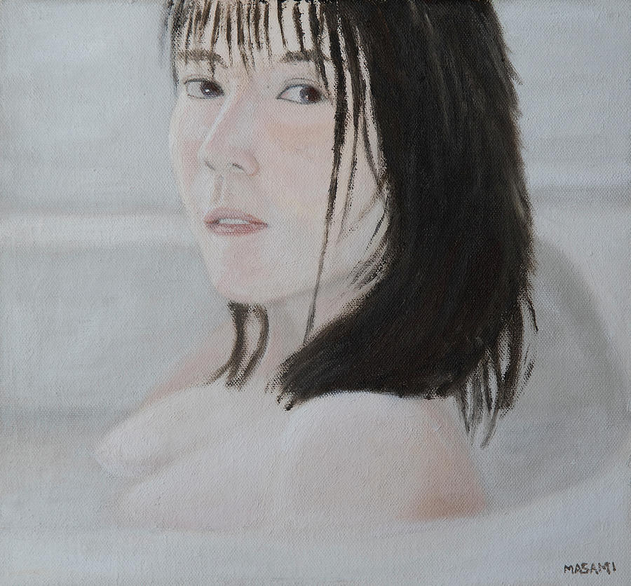 Bath Portrait Painting by Masami IIDA