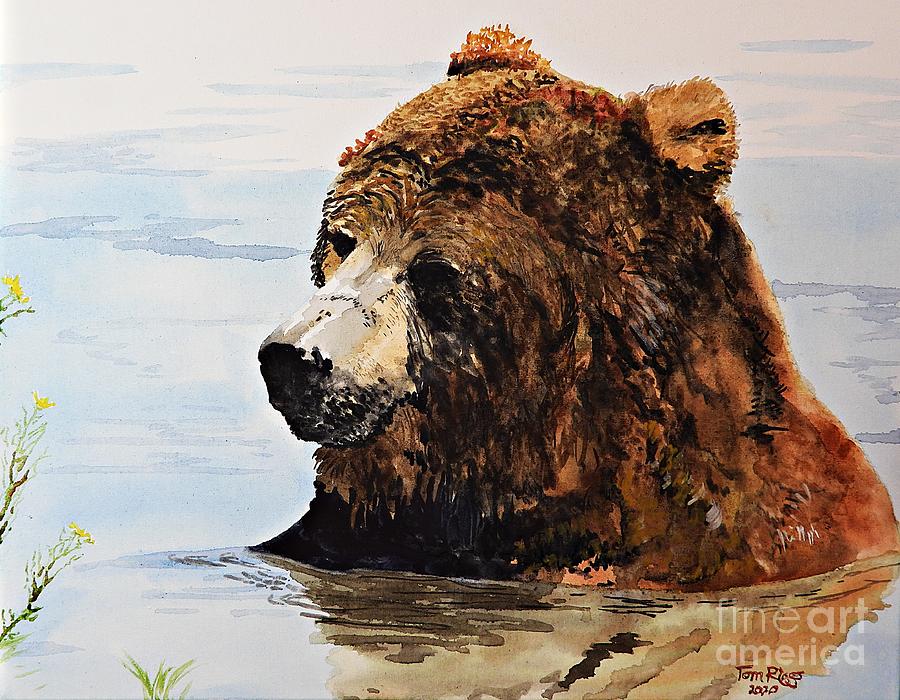 Nature Painting - Bath Time by Tom Riggs