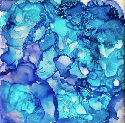 Bathed in Blue Mixed Media by Eileen Backman