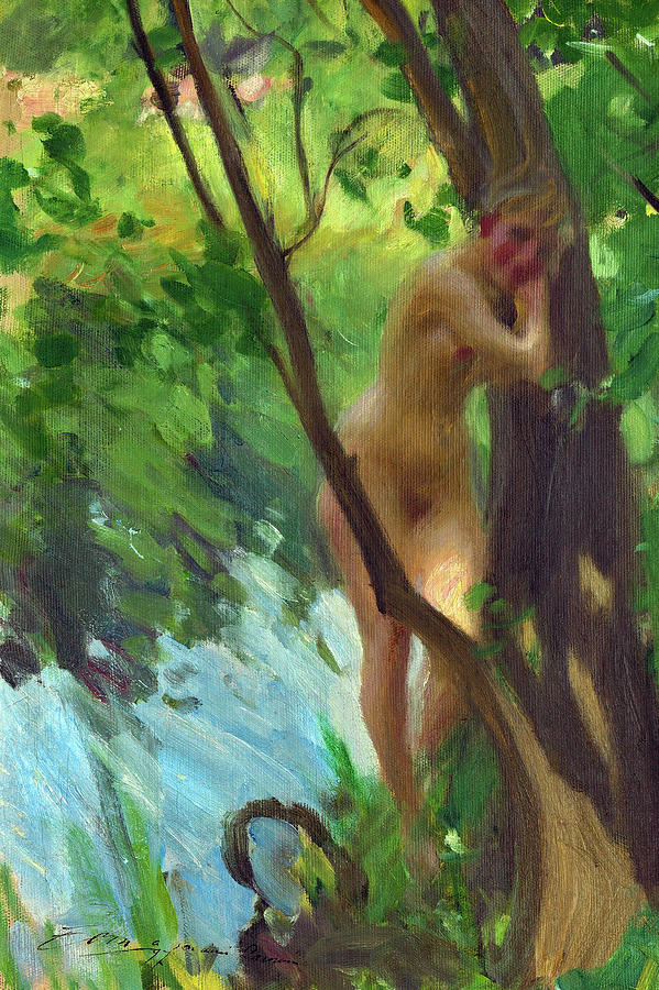 Anders Leonard Zorn Painting - Bather, 1897 by Anders Zorn