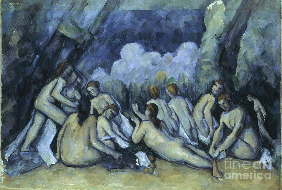 BATHERS, 19th centur Painting by Paul Cezanne