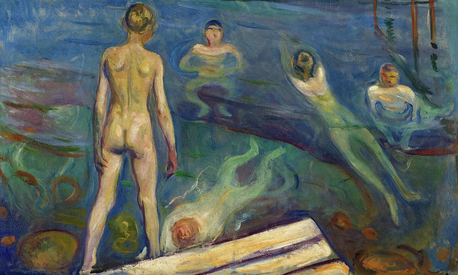 Edvard Munch Painting - Bathing Boys by Edvard Munch