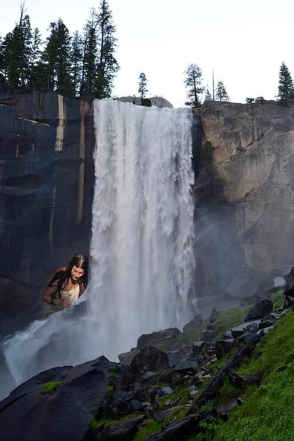 Bathing in the Vernal Falls Photograph by Amazing Action Photo Video