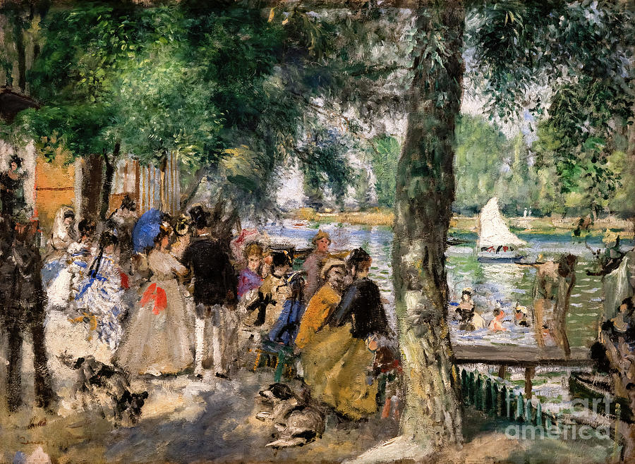 Bathing on the Seine - Renoir Painting by Pierre-Auguste Renoir - Fine ...