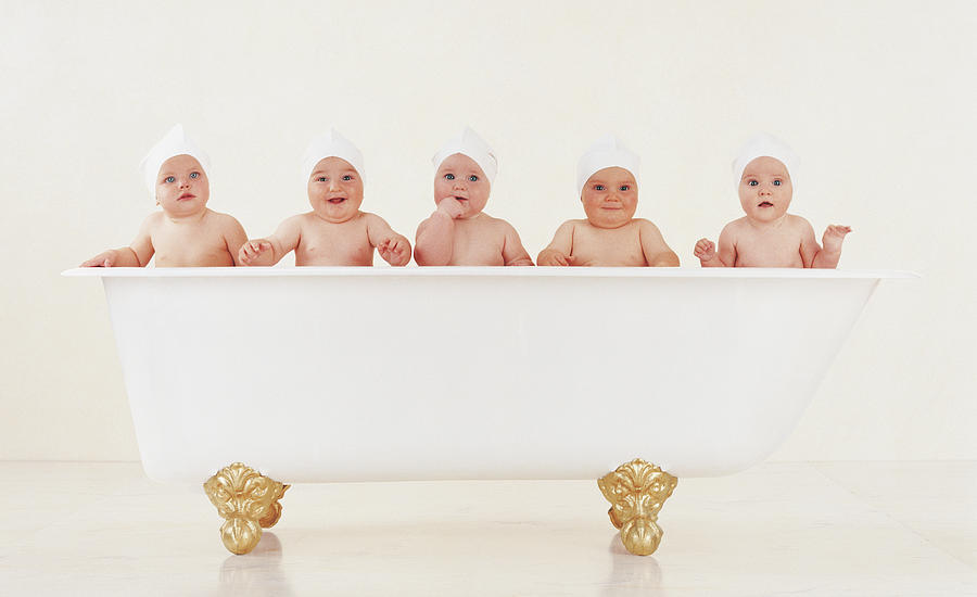 Babies Photograph - Bathtub Babies by Anne Geddes