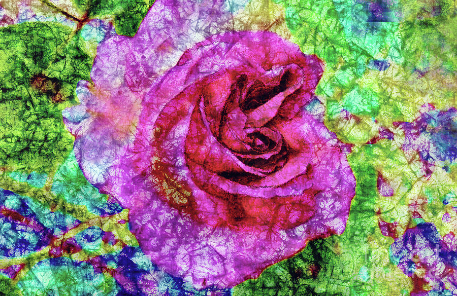 Batik Rose Photograph by Sea Change Vibes