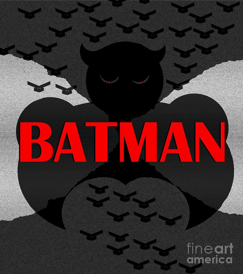 Batman And The Bats Mixed Media