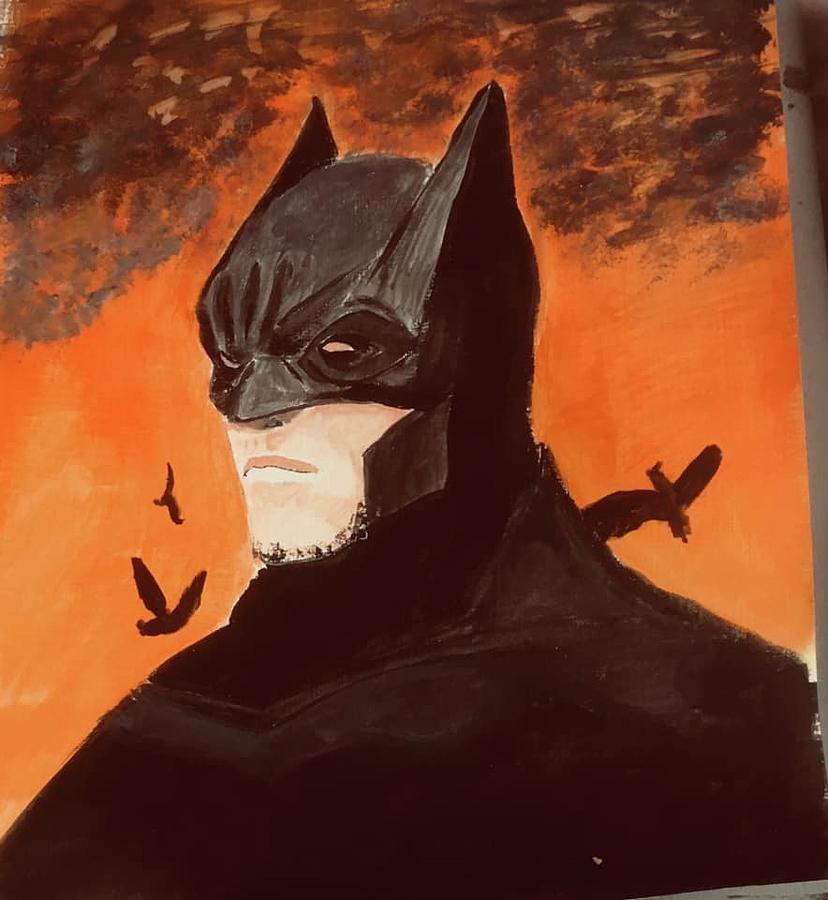 Batman Painting by Audrey Pollitt