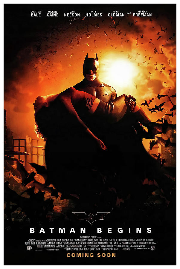 Batman Begins Movie Poster Print Wall Art Digital Art by Sheryl Neal -  Pixels