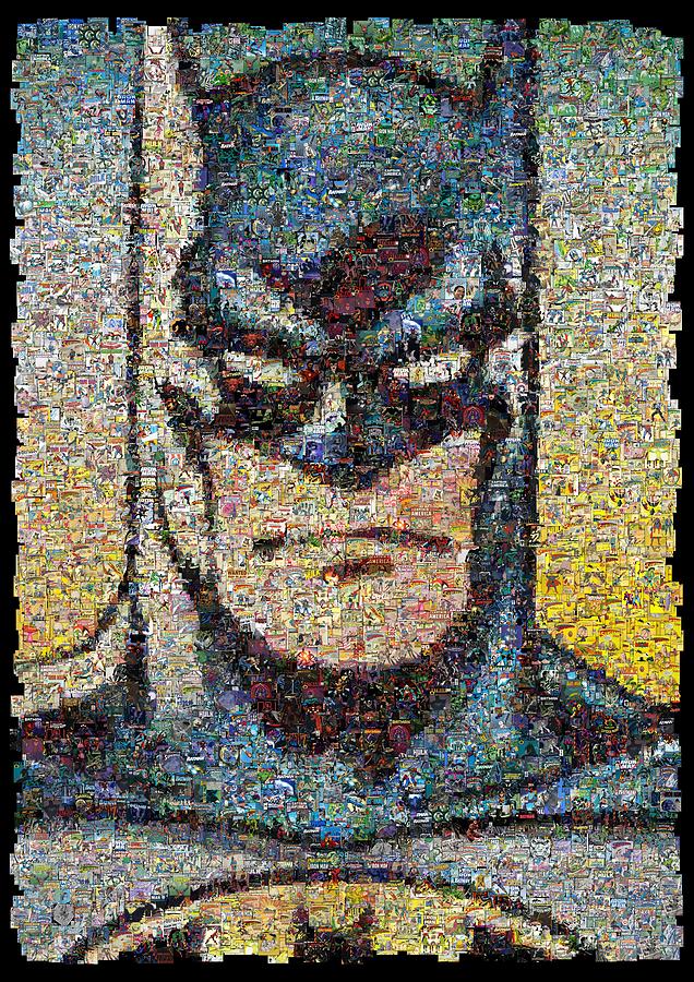 Batman Comic Mosaic Digital Art by Jubbly - Pixels