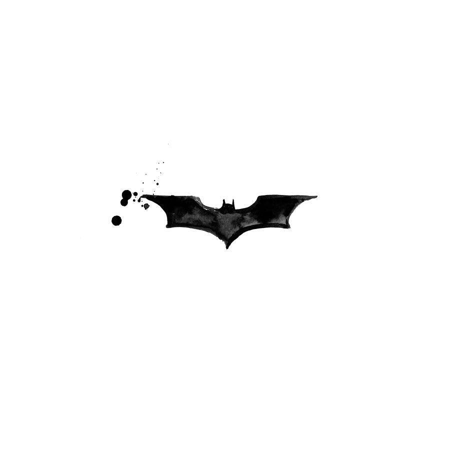 Batman Movie Drawing - Batman Logo by Pechane Sumie