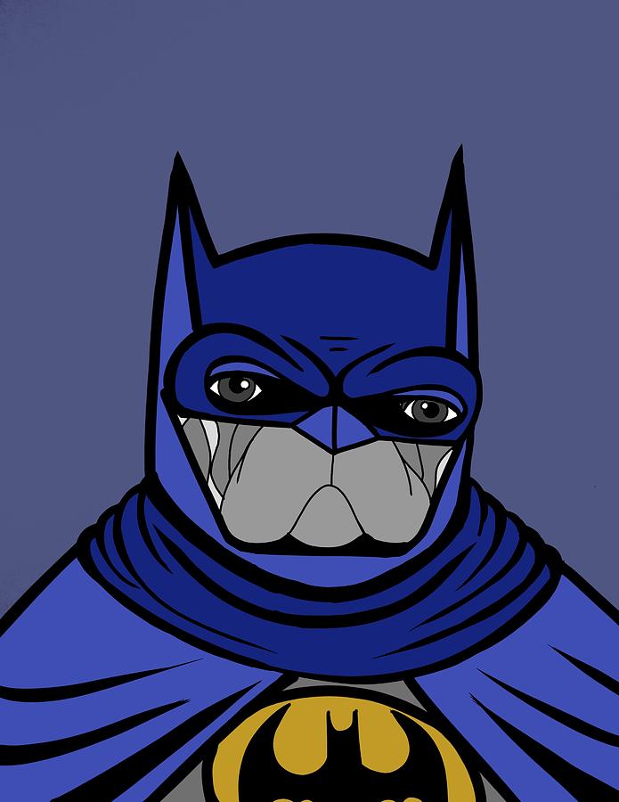 Batman Pug Digital Art by Johnny McNabb - Pixels