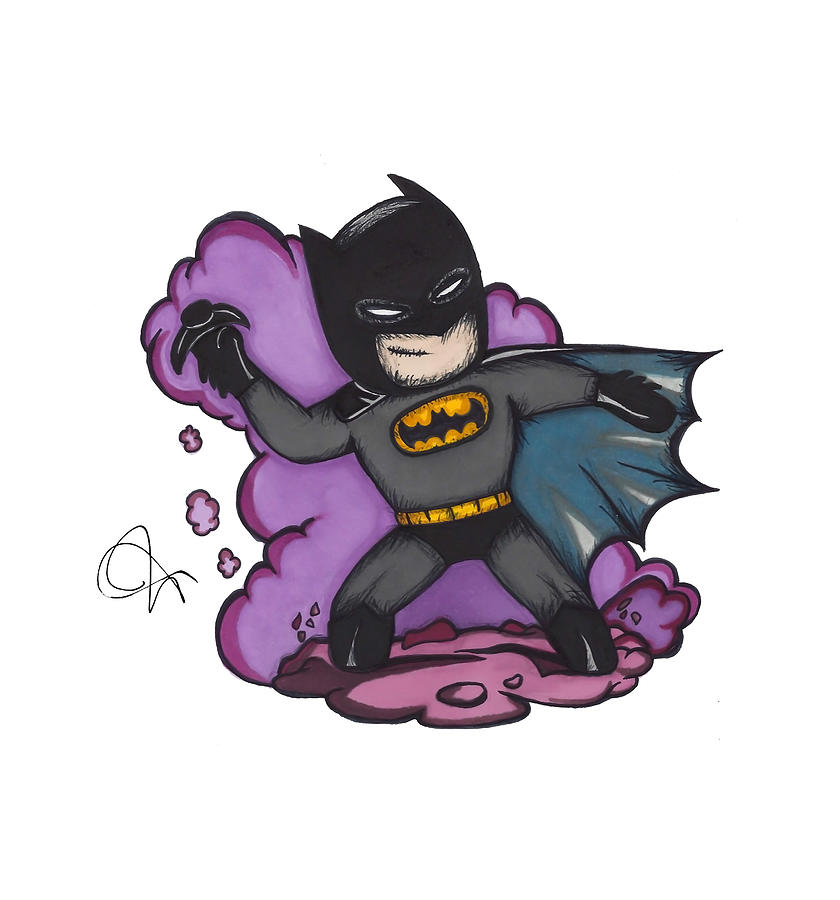 Batman Stitch Drawing by Jennifer Music - Pixels