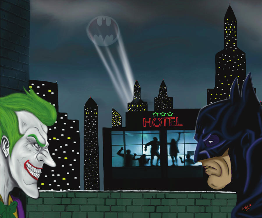Batman Movie Digital Art - Batman VS The Joker by Edgardo Rodriguez