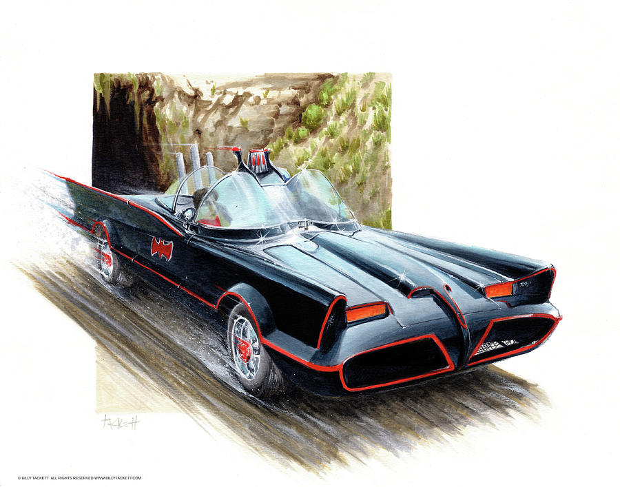 Batmobile '66 Painting by Billy Tackett - Fine Art America