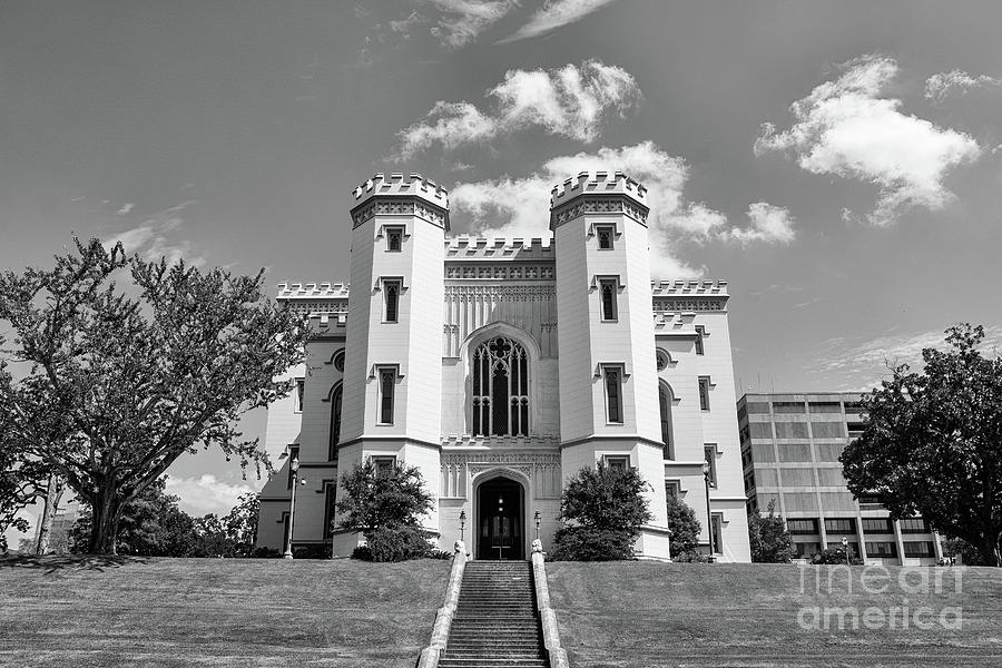 Baton Rouges Old State Capitol - BW Photograph by Scott Pellegrin