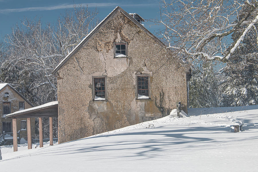 Batsto General Store in the Snow Photograph by Kristia Adams