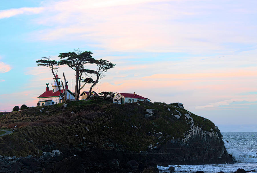 Battery Point Lighthouse Morning Skies  Photograph by Cathy Anderson