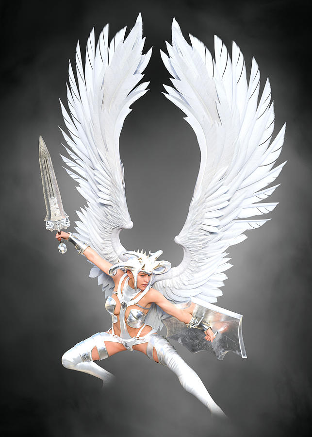Battle Angel Fantasy 5 Ceramic Art