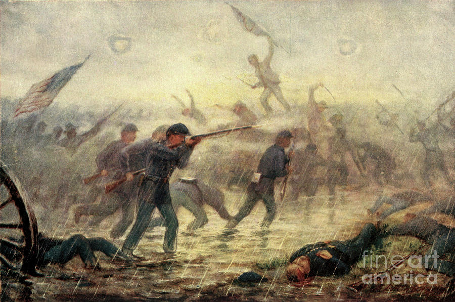 Battle at Spotsylvania, Virginia q3 Painting by Historic illustrations Pixels