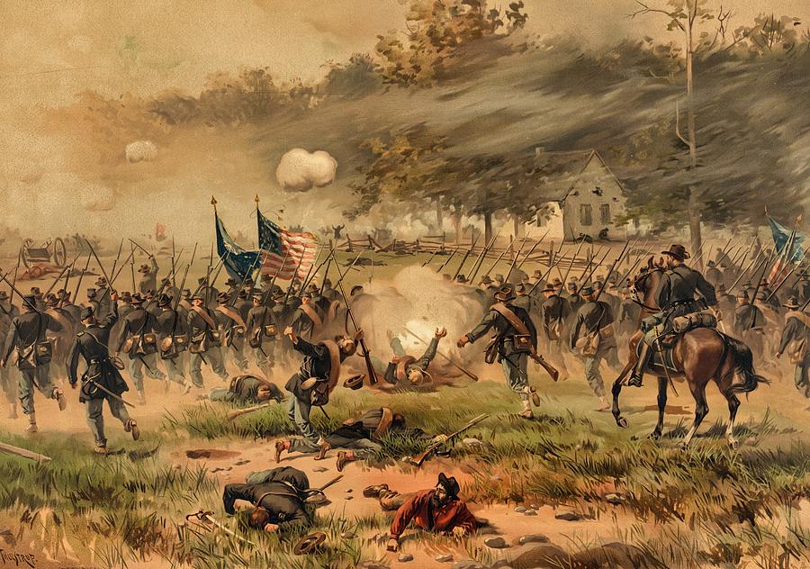 Battle of Antietam Painting by Thure de Tulstrup - Fine Art America