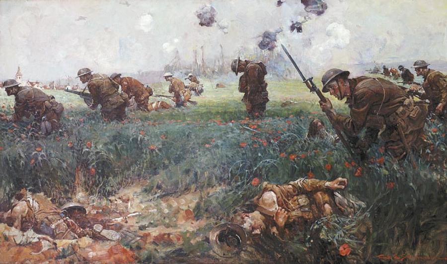Battle Painting - Battle of Belleau Wood by Thea Recuerdo