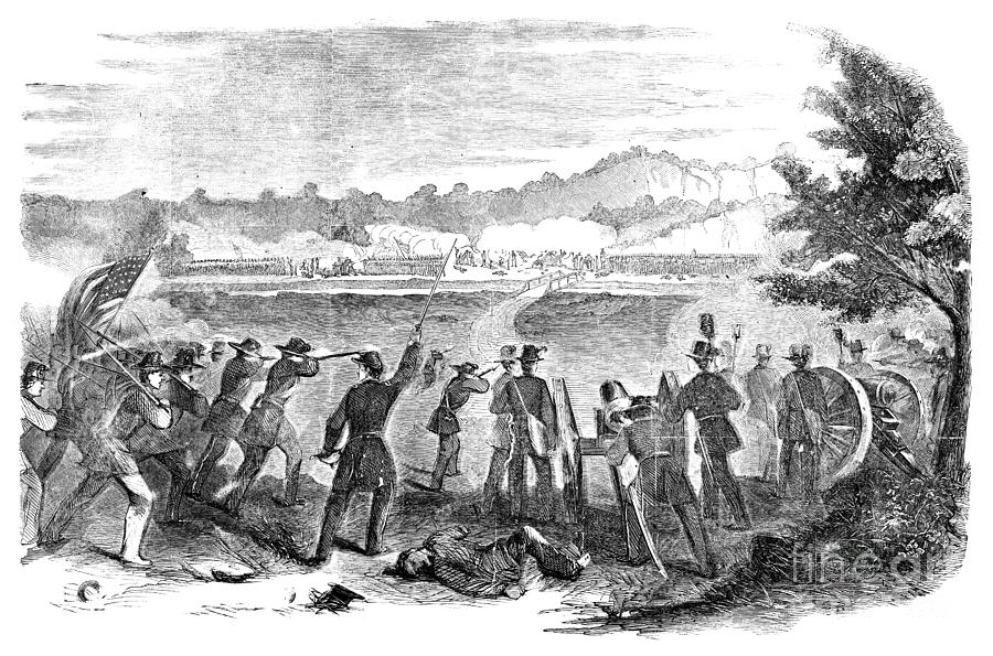 Battle of Carthage, 1861 Drawing by Granger
