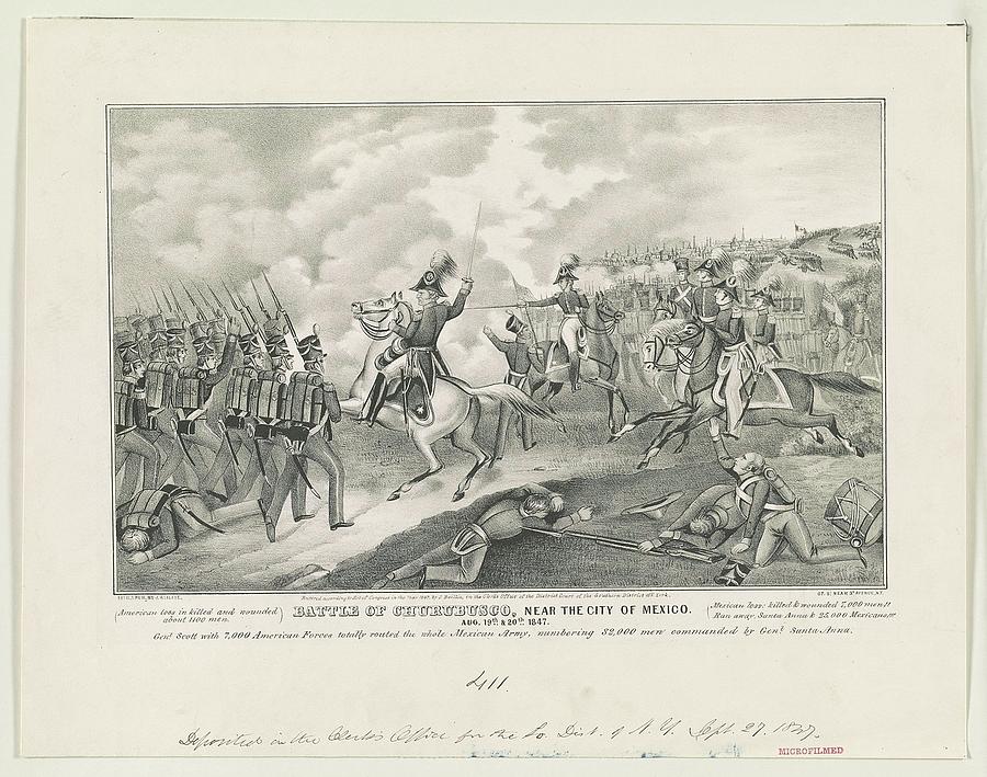 Battle of Churubusco near the city of Mexico Photograph by Popular Art ...