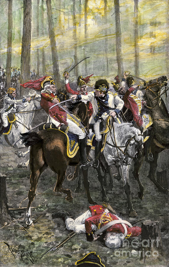 Battle of Cowpens, 1781 Drawing by American School Battle of Cowpens, 1781 Drawing by American School
