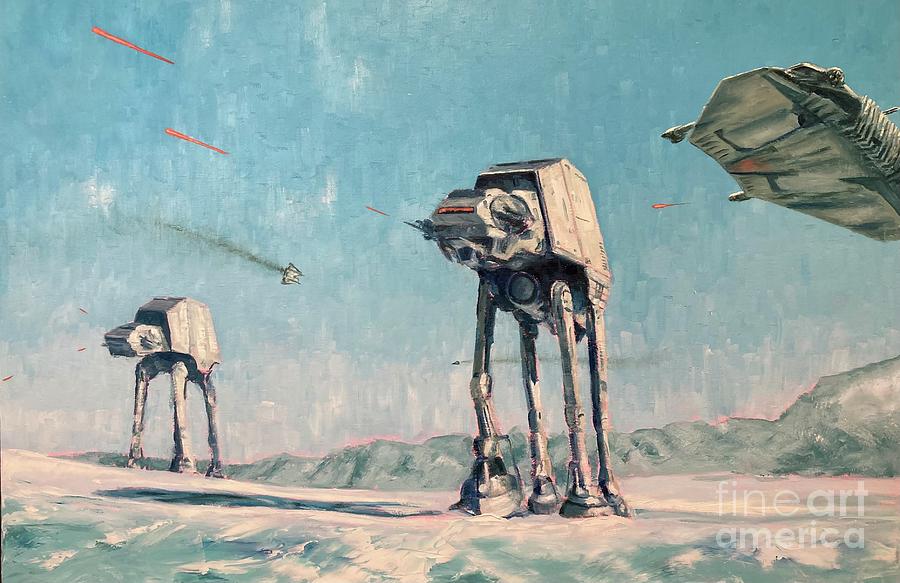 Battle of Hoth Painting by Daniel W Green