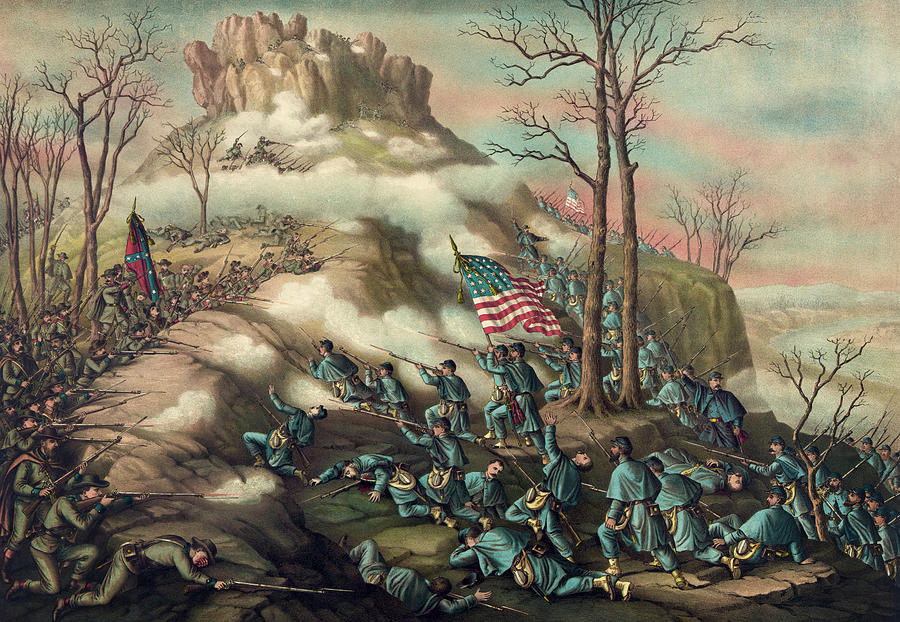 Battle of Lookout Mountain, 1863 Painting by American Civil War