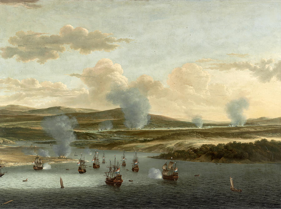 Battle of Medway Painting by Willem Schellinks Battle of Medway Painting by Willem Schellinks
