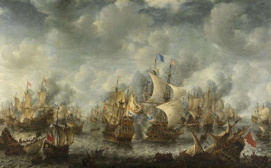 Battle Of Scheveningen Painting