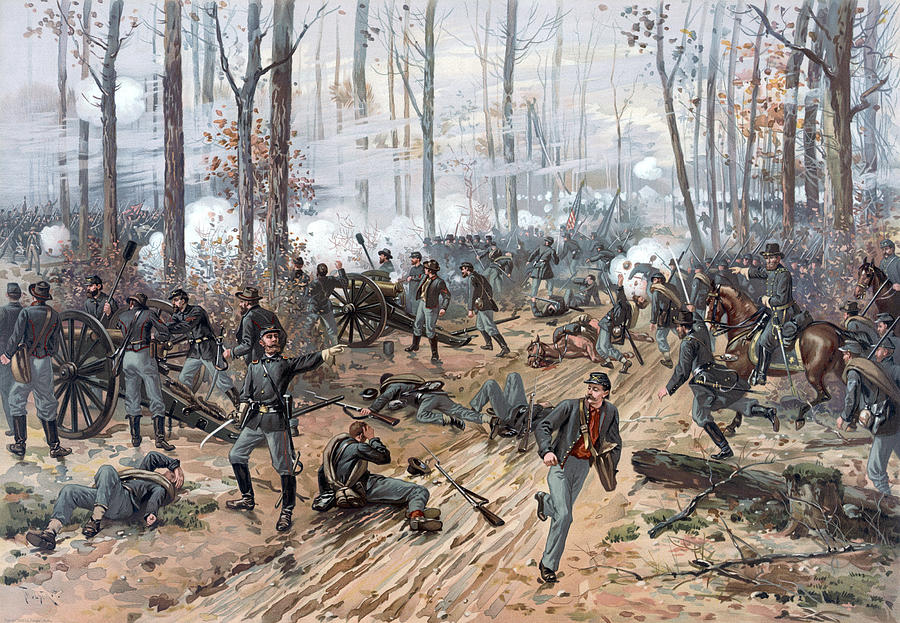 Gettysburg National Park Painting - Battle of Shiloh by Thure de Thulstrup