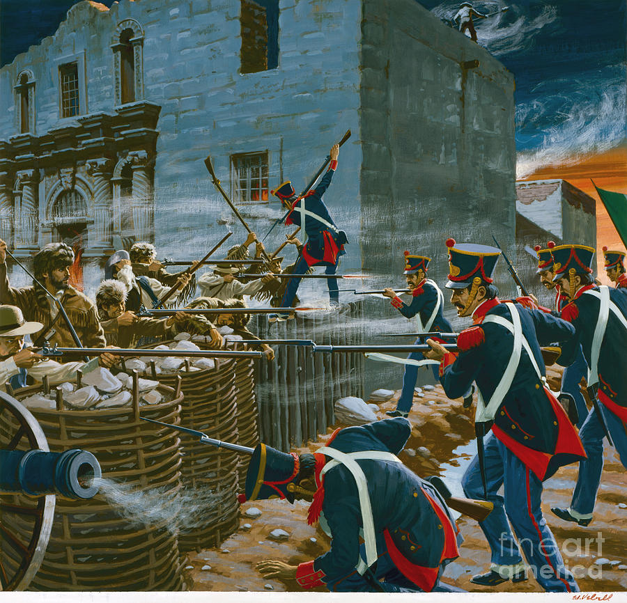 Battle Of The Alamo Painting by Ed Vebell