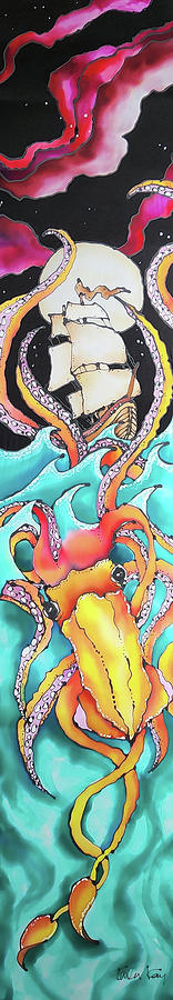 Battle of the Kraken Painting by Karla Kay Benjamin