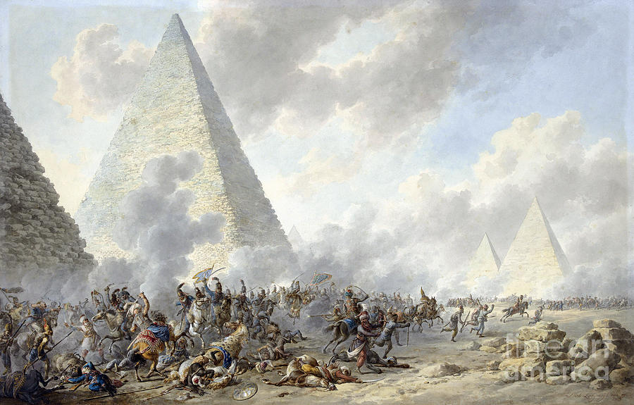 Battle Of The Pyramids Painting by Dirk Langendijk