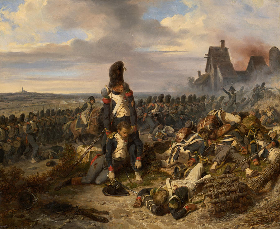 Battle Scene Painting by Joseph Louis Hippolyte Bellange