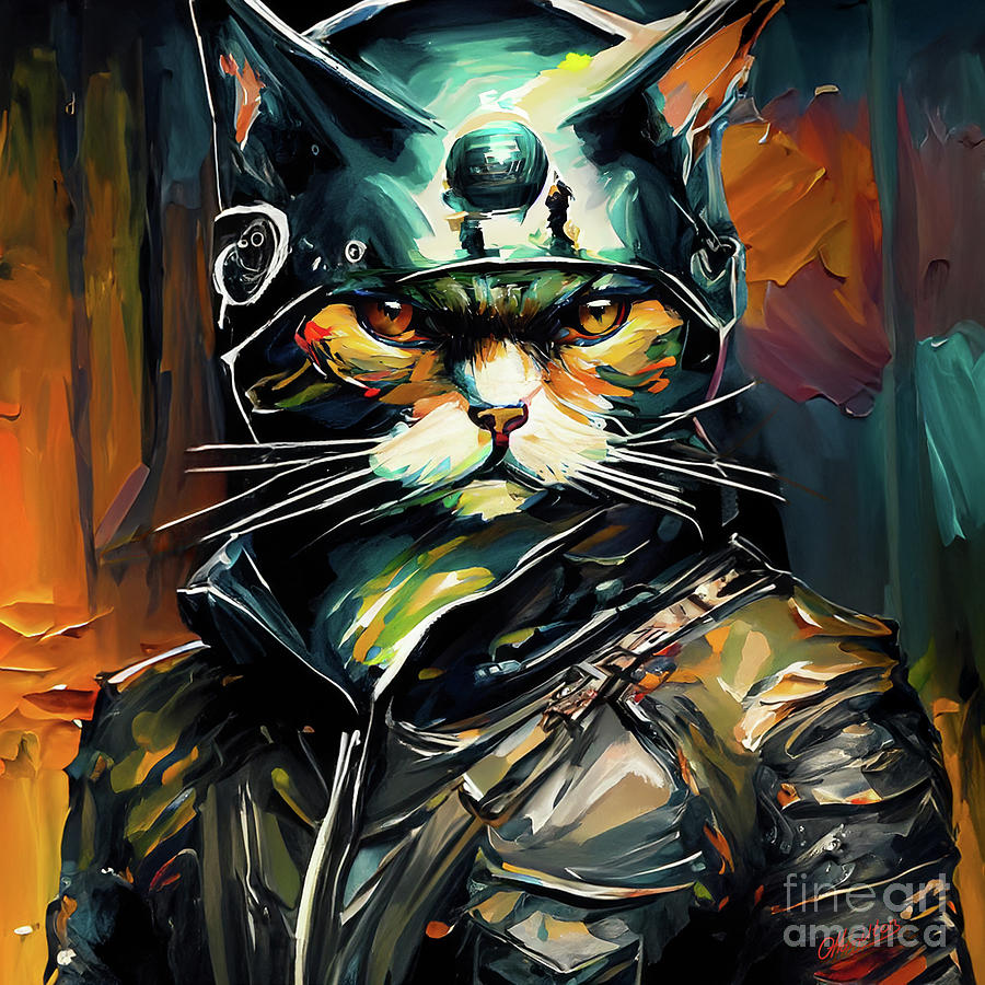 Battlefield Cat No 1 Mixed Media by Olga Hamilton