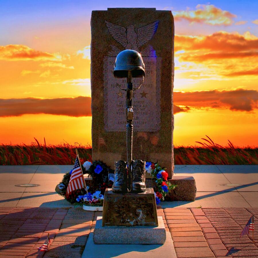 Battlefield Cross Sunset Photograph by DJ Florek
